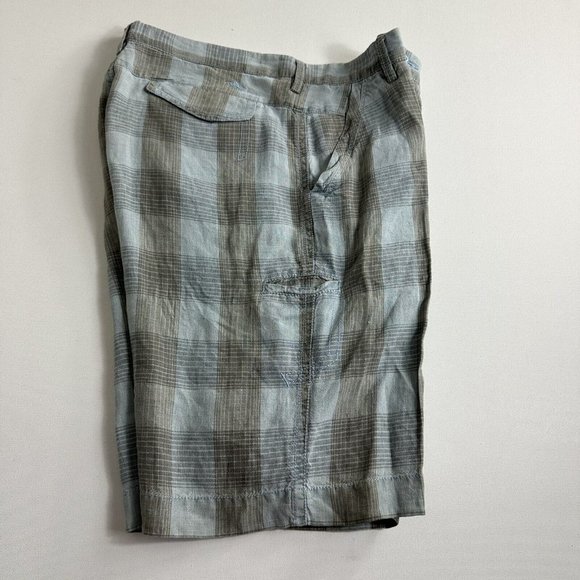 Tommy Bahama Relaxed Men’s 100% Linen Shorts Blue Plaid Adult Size 36 Casual‎ - Picture 3 of 8